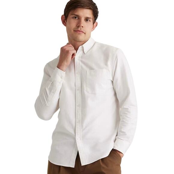 Quince Men's Organic Cotton Oxford Shirt White Button Up XXL 3496-C - Picture 1 of 13